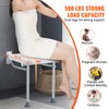 VEVOR Folding PE Shower Seat, 15.7'' x 14.8'' Unfolded, Wall