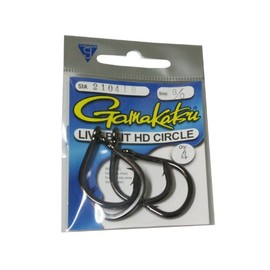 Gamakatsu Circle Bait Hook, Unisex-Adult, Fishing Reel,Bait cast,Fishing Rod, 082361, Black, 6/0