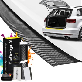 CarDesign AI Boot Sill Protector Suitable for Mercedes GLC X253 2015-2022 (5-Door SUV): Complete Set with Tailor-Made Paint Protection Film, Scratch Protection for Boot / Bumper Car (Carbon Black)
