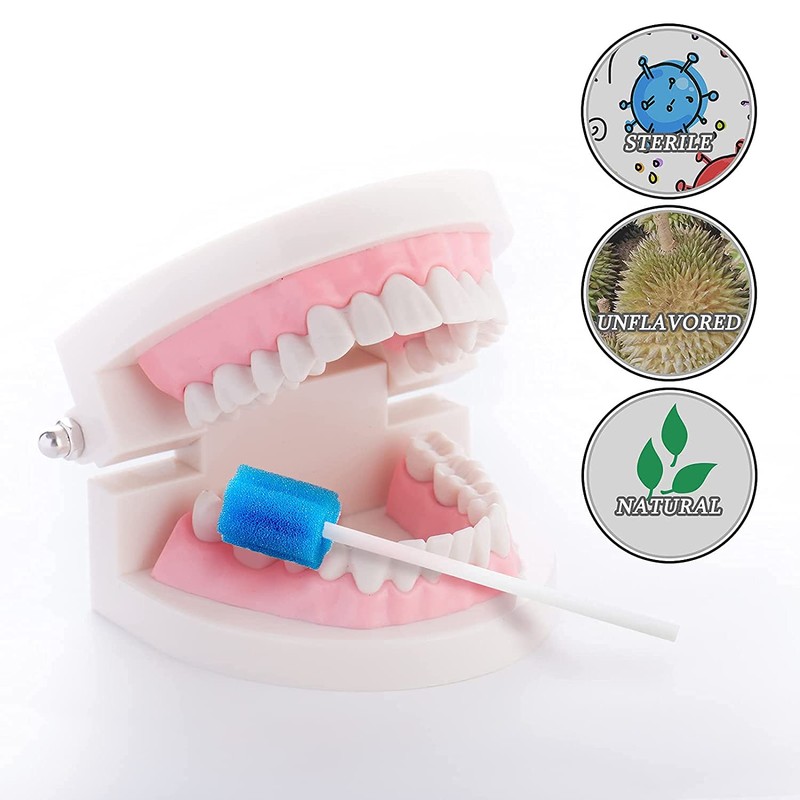 Voarge Pack of 100 Oral Care Swabs Cotton Buds Disposable