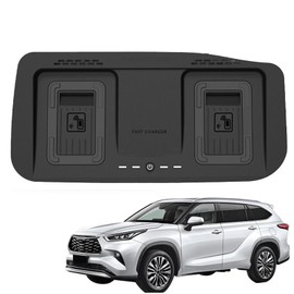 Nuevo Cargador De Coche Inalámbrico para Toyota HighlanderCrown Kluger 2022 2023(Carga Dual),Cojín De Carga Inalámbrico Rápido del Teléfono 15W...    