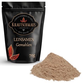 Krautschmaus Flax seeds ground, ground linseed, linseed flour, ground flax seeds without additives, rich in fibre, 70 g