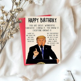 ACHICGIRL Funny Birthday Card for Women Men, Humorous Birthday Gifts Card for Dad or Mom, Birthday Decorations for Husband Wife, Unique Bday Gifts Ideas for Him Her