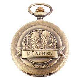 Excellanc Munich 4000028 Pocket Watch with Chain Unisex Analogue Quartz, Brass colour