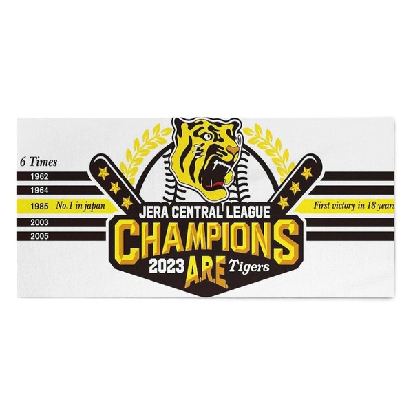 Hanshin Tigers 2023 League Championship Commemorative Face Towel, Lightweight Cleaning Towel, Sports Towel, Popular, Highly Absorbent, Towel, Commercial Use, Hotel Specifications, Suitable for Home Use, Sports, Towel Set, 28.7 x 13.8 inches (73 x 35 cm)