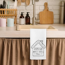 nvucamd Mimi and Papa Gifts Kitchen Towels, Mothers Day Birthday Housewarming Gifts for Mimi Papa from Grandkids, Grandparents Hand Towels for Bathroom Kitchen, Grandparents Dish Tea Towel, 16x24 in