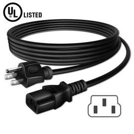 J-ZMQER 6ft/1.8m UL Listed AC in Power Cord Outlet Socket Cable Plug Lead Compatible with Kustom Quad 100 HD DEFENDER15H Electric Guitar Amplifier Head