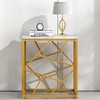 SogesHome 20 inches End Table for Couch, Gold Bedside Table
