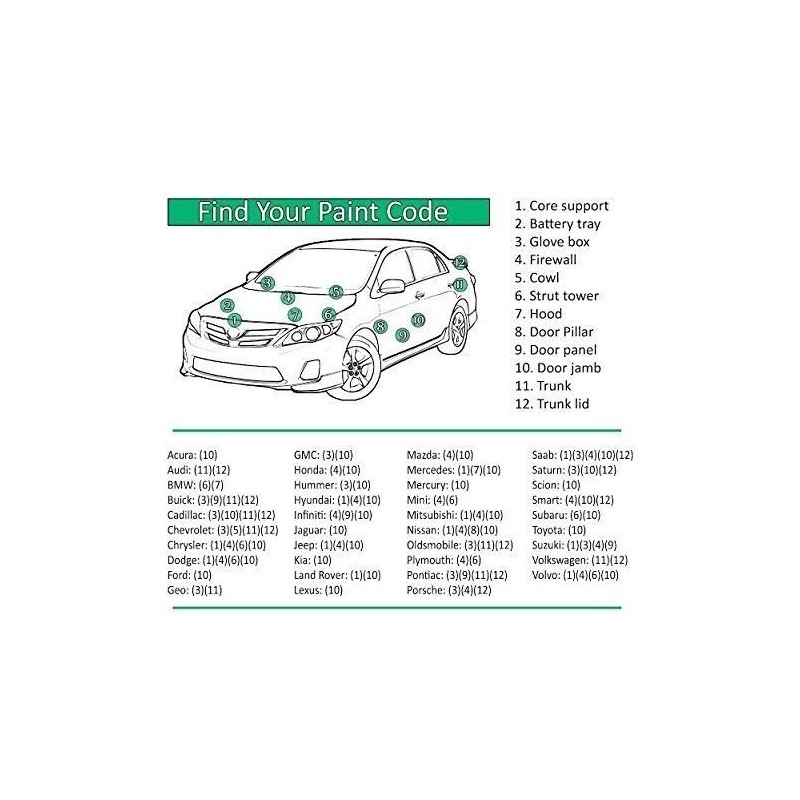 BASF Touch Up Paint for Lexus vehicles with paint code