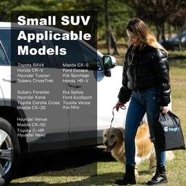 Dog Seat Covers for Back Seat, Dog Hammock for Cars, Waterproof Backseat Cover for Dogs in Car, Heavy Durable Dog Hammock for SUV with Mesh Window, Non Slip Dog Car Seat Covers for Small SUV,RAV4,CRV