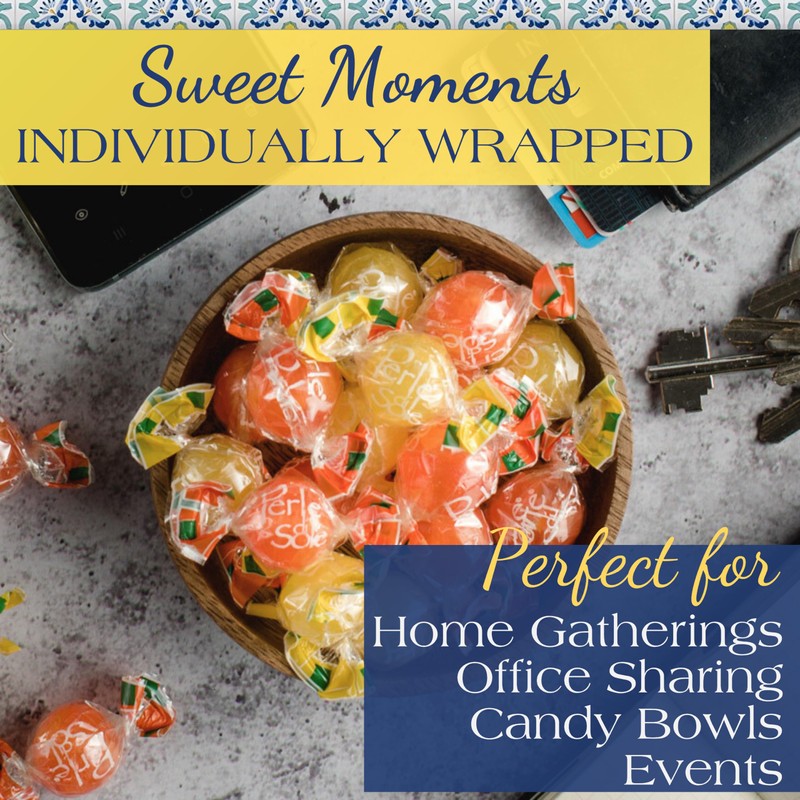 Perle di Sole Italian Hard Candy - Assorted Orange &