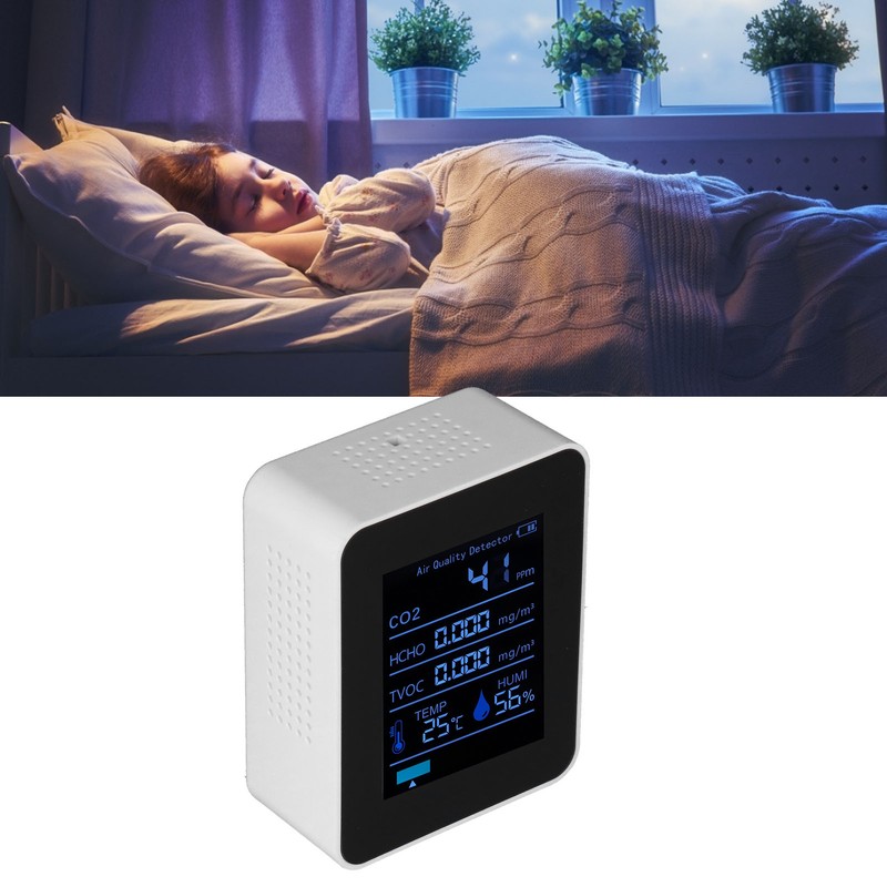 Digital Air Quality Monitor 3.7V Portable Carbon Dioxide Detector Temperature