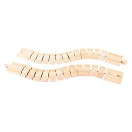 Bigjigs Rail Wooden Crazy Train Track (2 pk) - Compatible with Bigjigs Train Sets and Most Wooden Train Set Brands, Quality Bigjigs Train Accessories