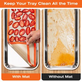 5 pcs Silicone Baking Mats For Harvest Right Freeze Dryer (Orange, M - Medium)