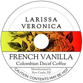 French Vanilla Colombian Decaf Coffee (Single Serve K-Cup Pods) (Gourmet, Naturally Flavored, Whole Coffee Beans) (12 pods, ZIN: 572748) - 2 Pack