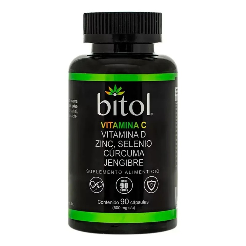 Vitamina C Bitol 90 Cápsulas Sabor Sin Sabor