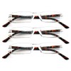 V.W.E. 3 Pairs Lightweight Rectangular Unisex Readers with Spring Hinge