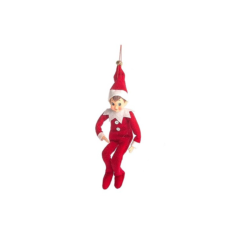 Boy Elf Fleece Christmas Tree Ornament New