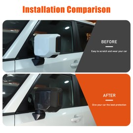 Heutamo Rear View Mirror Cover Cap Compatible with Toyota Land Cruiser 250 Prado J250 LC250 2024 2025 Accessories, ABS Door Side Rearview Mirror Cover Cap, 2Pcs