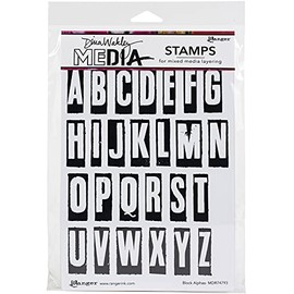 Dina Wakley Media DINA WAKLEY Cling ST BLK, Block Alphas