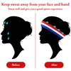 HXMJIED 3 Pcs Sweatbands Set, 1 Headband and 2 Wristbands,