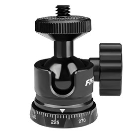 FIFIELD Universal 1/4 Screw Hot Shoe Mount Adapter Metal Tripod Ball Head 360 Degree Mini Ball Head Camera Mount