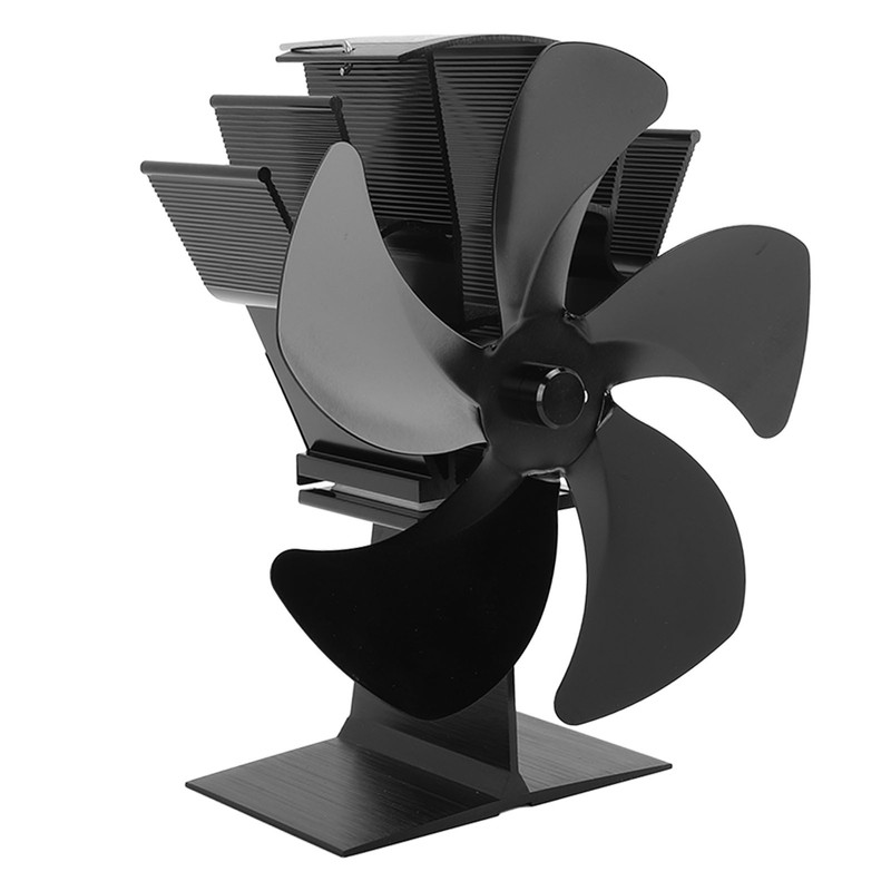 5 Blade Heat Powered Stove Fan Fireplace Fans Self Generating