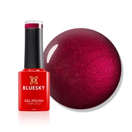 Bluesky Gel-Nagellack, Bansko, Mini, AW2016, rot, schimmernd, langlebig, splitterfest, 5 ml Trocknen unter UV-LED-Lampe