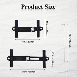 PACLVIO Adjustable Battery Hold Down, Battery Holder, Universal Battery Crossbar with J Bolt Battery Hold Down Bracket, Automotive Accessories Battery Tie Down Kit Fit for SUVs Cars Trucks (Medium)