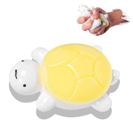 Cute Turtle Taba Squishy Toys for Kids & Adults – Kawaii Stress Relief Fidget Sensory Toys, Soft Silicone Squeeze Gifts for Children, Teens, and Adults (Yellow Turtle)