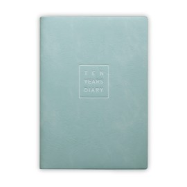 10 Year Journal B5 (26 cm x 18.5 cm) Notebook Life Stylish Design with Date High Quality Binding (Easy to Open and Write, Can Be Started Anytime), Soft Leather-like Cover (Light Blue)