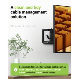 LEENUE 4 Pack in Wall Cable Management Kit for Wall Mounted TV, Slim Round Cable Pass Through Plates for Easy Installation, White (Not Include Hole Saw)