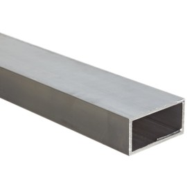 OnlineMetals 6063 Aluminum Rectangular Tubing, T52 Temper, ASTM B221, 2" x 6", 0.125" Wall, 12" Length