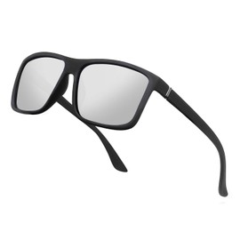 NIEEPA NP1007 - anteojos de sol polarizadas deportivas para hombre, Marco negro mate A10/lente Mercurymirror, M