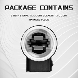 2 PCS Tail Light Socket Replacement for 2009-2014 Ford F150 F250 F350 Tail Lights, Turn Signal Light Bulb Socket Holder, Rear Taillight Lamp Wiring Harness Plug Connector, 2U5Z-13411-DA