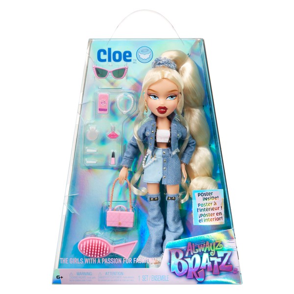Bratz Alwayz Fashion Doll - Cloe - With 10 Accessories and Poster - Kids Toy - Great for Ages 6 and Older