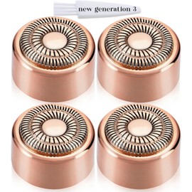 Replacement Heads New Generation 3 for Finishing Touch Flawless Facial Hair Remover Ring Light,New Version Replacement Blades for Women,18K Gold-Plated Rose Gold for Flawless