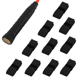 Samcos Grip Tape, Set of 10, Badminton Grip, Anti-Slip Tape, Tennis Grip, Tape, Breathable, Sweat Absorbent, Porous, Shock Absorption, For Golf, Fishing Rod, Tennis, Badminton (Black)