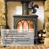 Heat Powered Stove Fan Aluminum Alloy 4 Blades Strong Wind