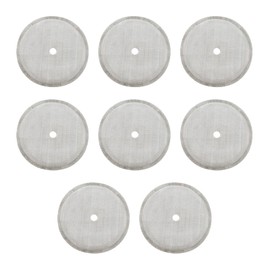 Pack of 8 French Press Replacement Filter Strainers, Reusable Filter for Coffee Press Mesh, Stainless Steel Replacement Filter Strainer for Coffee Squeezer, French Press Strainer for Coffee Press 1000