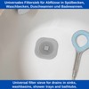 Universal Drain Strainer, Set of 2, Grey, Made of TPR