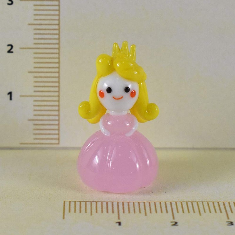 Forkart Cute Handmade Glasswork Himesama Total Length: 1.1 inches (27