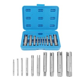 Yanmis Screw Extractor,Steel Broken Head Taps Remover Stripped Screw Tap Extractor Set (10pcs)