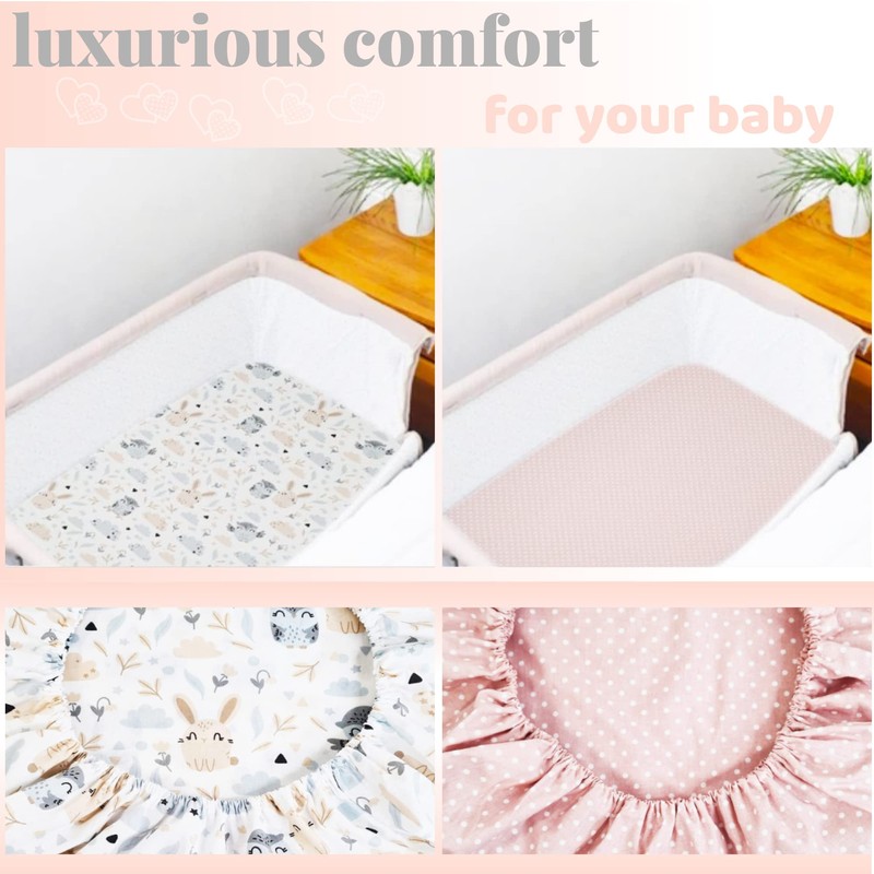 Selemavi Next to Me Crib Sheets - 2pcs Baby Crib