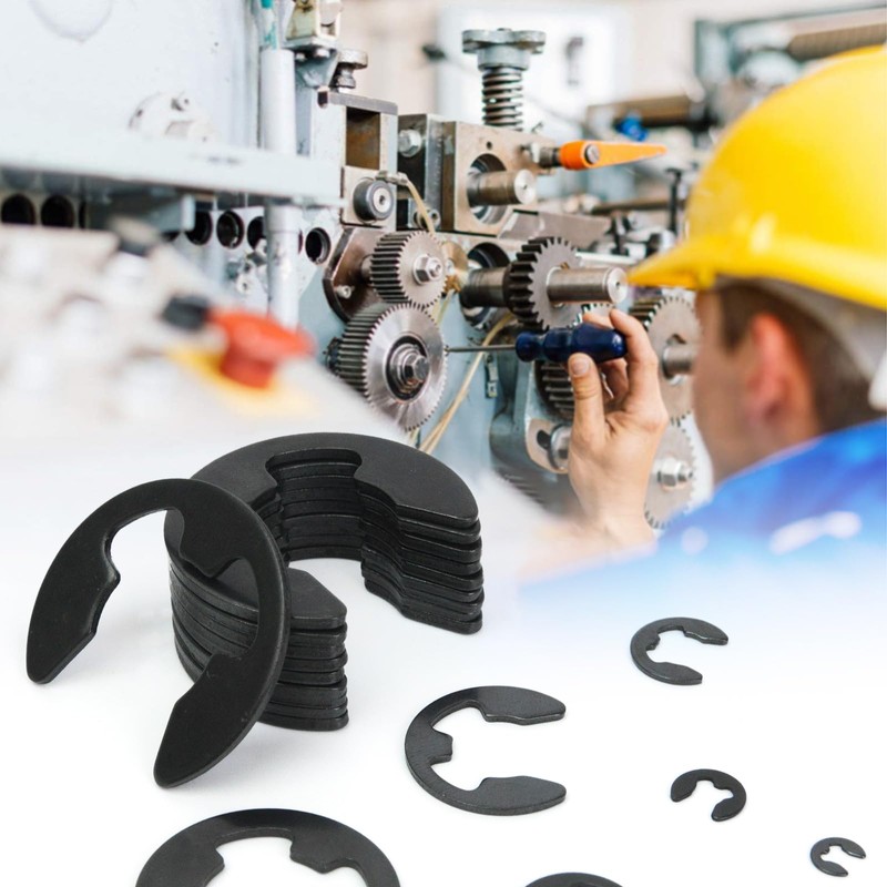 External Retaining Ring E-Clips Set, 450Pcs Snap Opening Ring Circlip