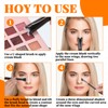 2 Pcs Nose Contour Brushes Set, 1 Pcs 2-In-1 U-Shaped
