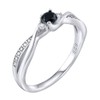 SILVEGO Women's Ring 925 Sterling Silver with Genuine Sapphire, Silver,