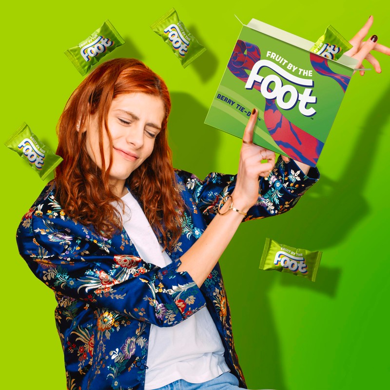 Fruit by the Foot Fruit Flavored Snacks, Berry Tie-Dye, 4.5