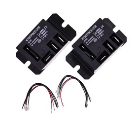 IEQFUE 2PCS 12VDC Coil 30A SPDT 1NO 1NC 240VAC Power Relay NT90-DC12V-10X with Flange Mounting and 10 Quick Connect Terminals Wires Mini Relay