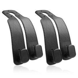 Car Seat Double Hooks Back Hooks Made of Leather, 2 Pieces Car Storage Hooks, Car Seat Back Hooks, Storage Hooks, Headrest Hooks, Car Seat Hooks, Car Accessories for Interior Handbags, Bags